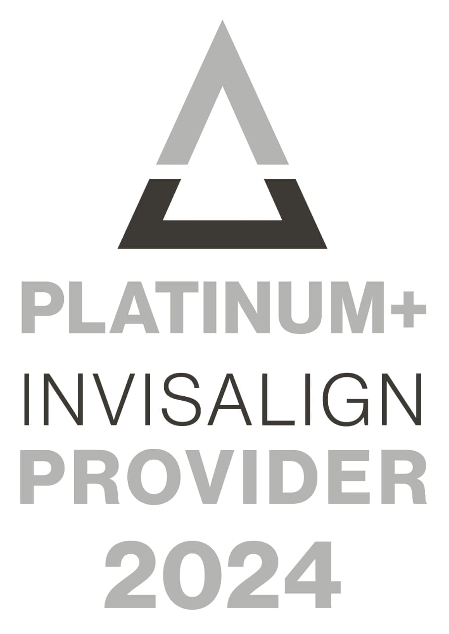 Platinum+ Invisalign Provider 2024 badge earned by Brodie Bowman Orthodontics